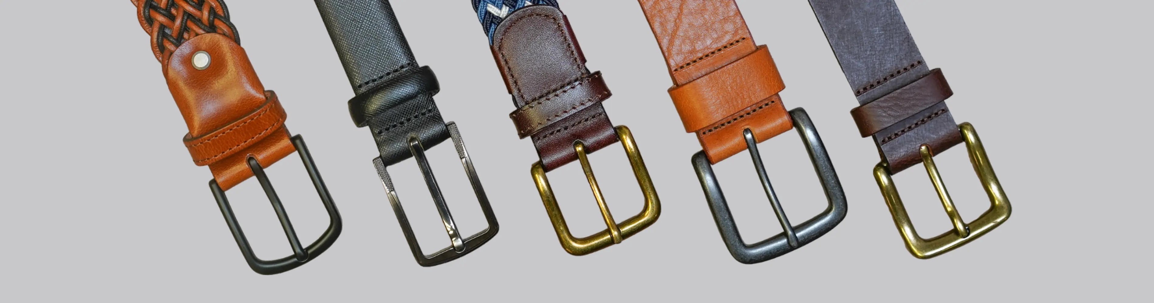 Selection of belts including UK Made leather belts